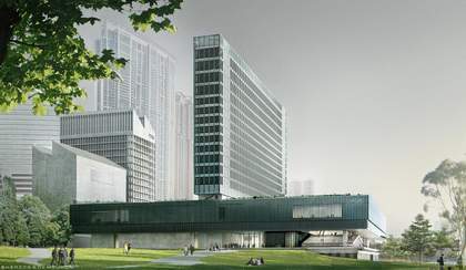 ​Park view, M+ Hong Kong, Herzog & de Meuron © Herzog & de Meuron