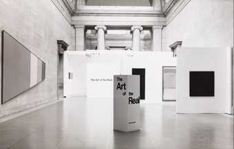 Installation view of the exhibition The Art of the Real: An Aspect of American Painting and Sculpture 1948–1968, Tate Gallery, London, 1969