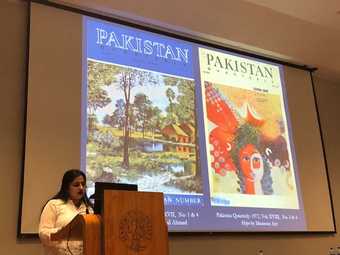 Samina Iqbal presenting ‘Pakistan Quarterly and Modern Art of Pakistan’ at Karachi Seminar: Critical Perspectives on Art and Education, 2018