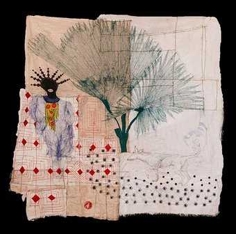 A mixed media artwork