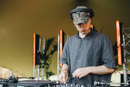 A DJ playing music