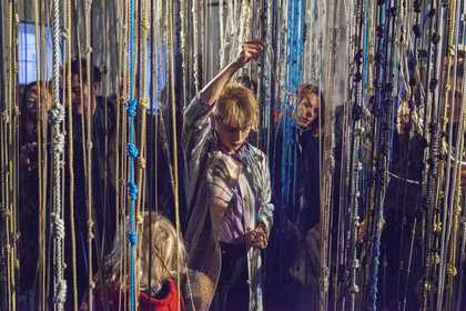 Fred Moten and Wu Tsang, Gravitational Feel, performance, presented as part of If I Can’t Dance’s Finale for Edition VI – Event and Duration (2015 – 2016), Splendor, Amsterdam, 26 and 27 November 2016. Photography: Florian Braakman.