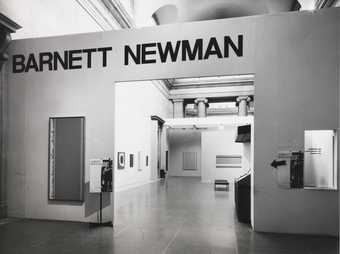 Installation views of the Barnett Newman exhibition at the Tate Gallery, London 1972