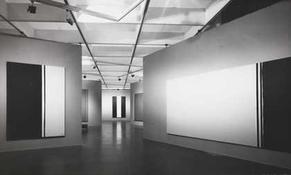 Installation views of the Barnett Newman exhibition at the Tate Gallery, London 1972