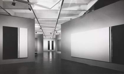 Installation views of the Barnett Newman exhibition at the Tate Gallery, London 1972