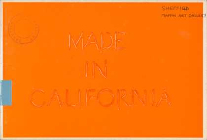Cover of Made in California, exhibition catalogue, Mappin Gallery, Sheffield 1973