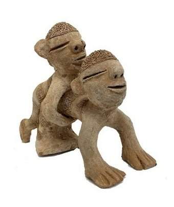 A photograph of a sculpture