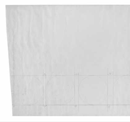 First detail section of fig.5a, a long, narrow, horizontal piece of paper featuring hand-drawn lines and handwritten numbers and calculations.