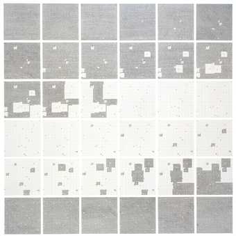 Fig.6 Jennifer Bartlett, Surface Substitution on 36 Plates 1972