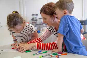 Badge-making workshop