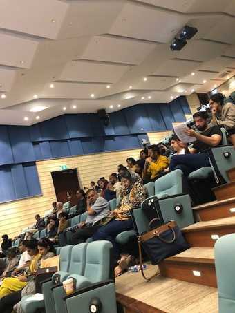 Attendees at workshop led by Adnan Madani, British Council, Karachi