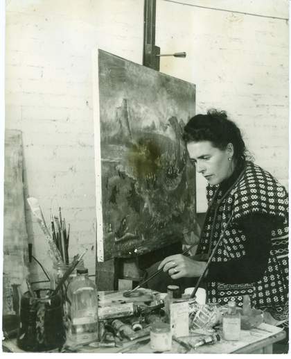 Kati Horna, Leonora Carrington at her Easel, Mexico