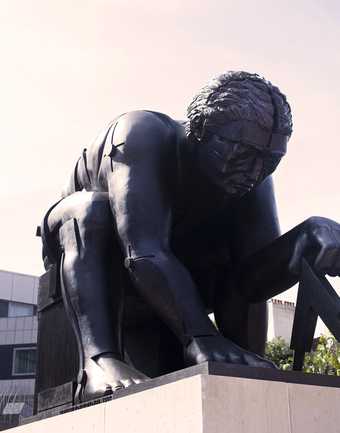 Eduardo Paolozzi's sculpture of Newton outside the British Library