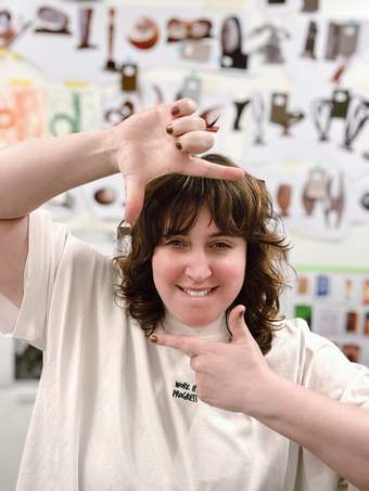 Anna Farley in her studio