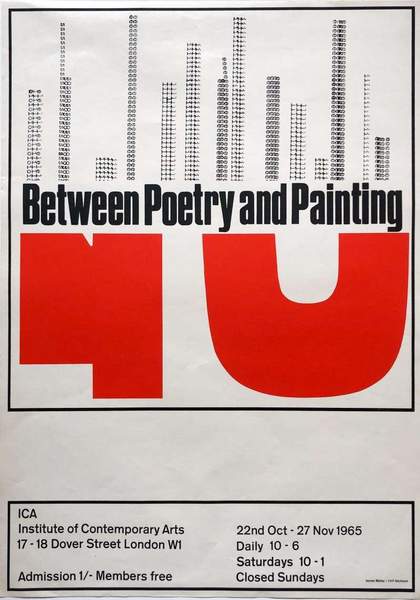 Exhibition poster for Between Poetry and Painting