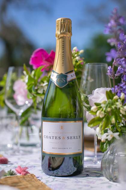 Photograph of a bottle of Sparking English Wine from the Vineyard Coates and Sealy