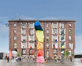 An image of 3a architects proposed plan of what the exterior of Tate Liverpool may look like after redevelopment