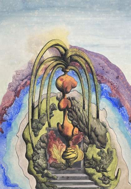 Ink and watercolour drawing by Ithell Colquhoun