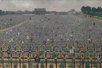 Félix Vallotton, Military Cemetery at Châlons-sur-Marne, 1917, oil paint on canvas, 54 x 84 cm - Collections La contemporaine