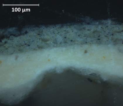 Image showing cross-section of the paint in fine detail