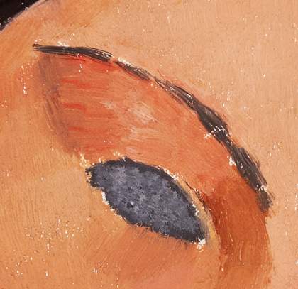 Very close-up detail of the left eye.
