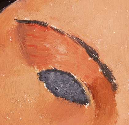 Very close-up detail of the left eye.