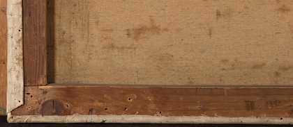 Close-up photograph of one corner of the frame.