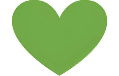 A green heart shape