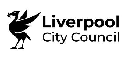 A logo of a Liver bird and the words 'Liverpool City Council'