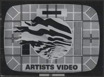 Black and white static tv screen displaying the words 'ARTISTS VIDEO'