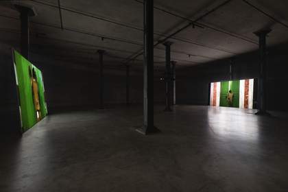 Photograph of Nira Pereg display in The Tanks at Tate Modern