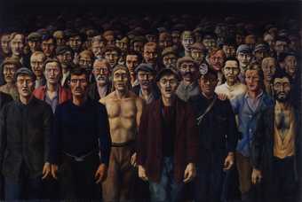 Otto Griebel, The International, 1928–30, oil paint on canvas, 125 x 185 cm - Stiftung Deutsches Historisches Museum, Berlin / A. Psille. © Estate of Otto Griebel