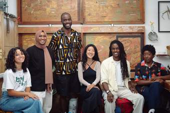 A photograph of RESOLVE Collective with members from left to right: Jana, Melissa, Seth, Nina, Akil and Lauren
