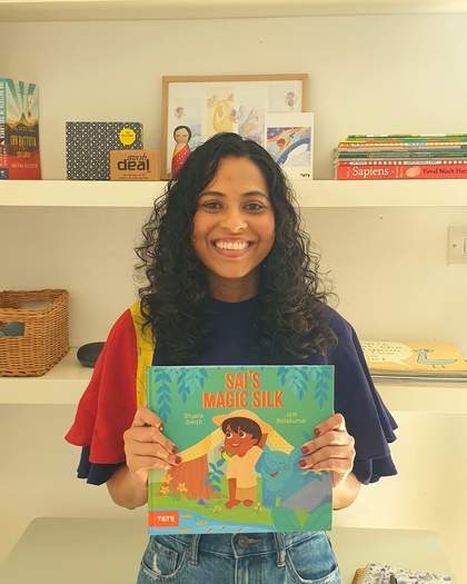 Shyala Smith holding Sai's Magic Silk