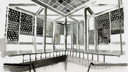 Thao Nguyen Phan Ink drawing for the animation part of First Rain, Brise Soleil 2021
