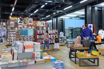 The interior of the Turbine Hall shop at Tate Modern