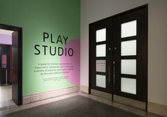 Door to the Quiet Room at Tate Britain, next to the Play Studio