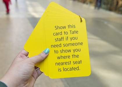 Yellow communication cards