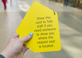 Yellow communication cards