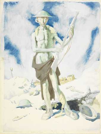William Orpen, Blown Up, 1917, graphite and watercolour on paper, 58.4 x 43.1 cm - © Imperial War Museum
