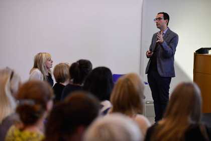 Man talking to an audience