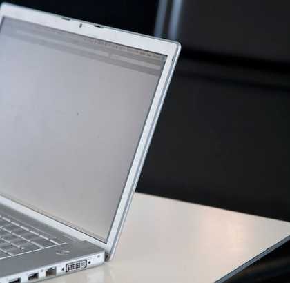 A laptop computer at Café 2, Tate Modern