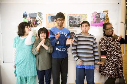 Photograph of a group of children at a New Direction event