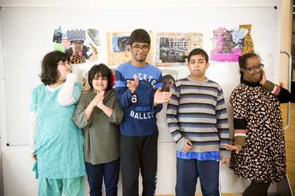 Photograph of a group of children at a New Direction event