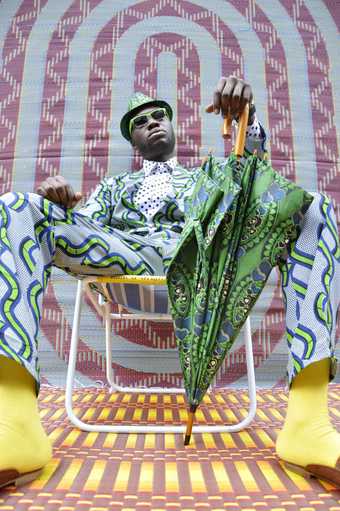 Afrikan Boy seated - Turbine Hall festival