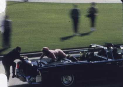 Abraham Zapruder still of JFK assassination in Dallas