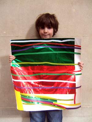 Kid-made Stripy floor