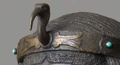 Edward Onslow Ford The Singer (detail of bird on headdress)