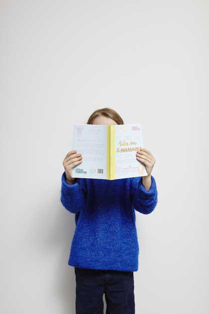 child reading a book