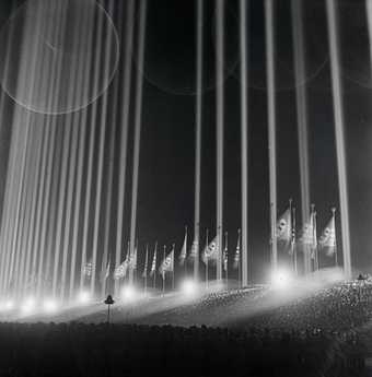 Albert Speers Light Dome 1937 130 anti-aircraft searchlights conceived for Hitlers rally at the Zeppelinfeld in Nuremberg